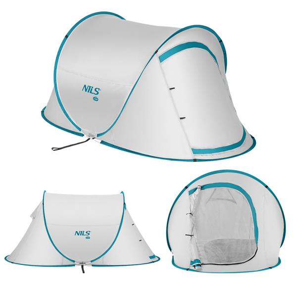 Pludmales telts NC3743 CAMPING POP UP TENT LIGHT GRAY NILS CAMP