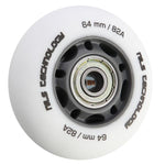 PU 64x24 82A WHITE MAT (4 szt.) + ABEC-9  (8 szt.) SET NILS EXTREME