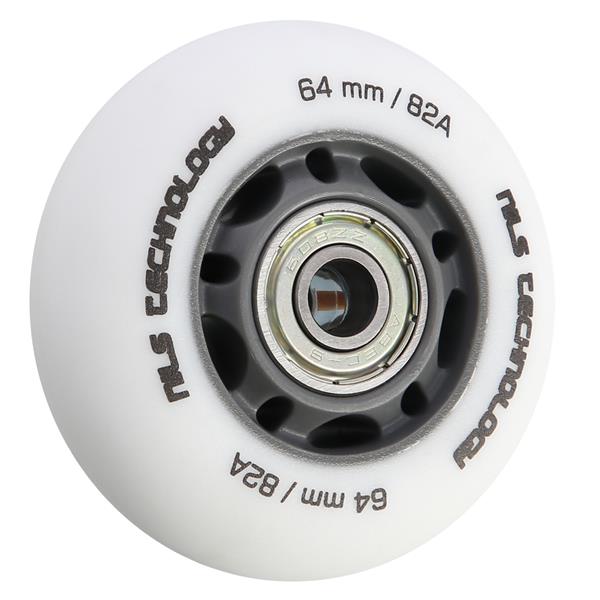 PU 64x24 82A WHITE MAT (4 szt.) + ABEC-9  (8 szt.) SET NILS EXTREME