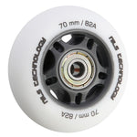 PU 70x24 82A WHITE MAT (4 szt.) + ABEC-9  (8 szt.) SET NILS EXTREME
