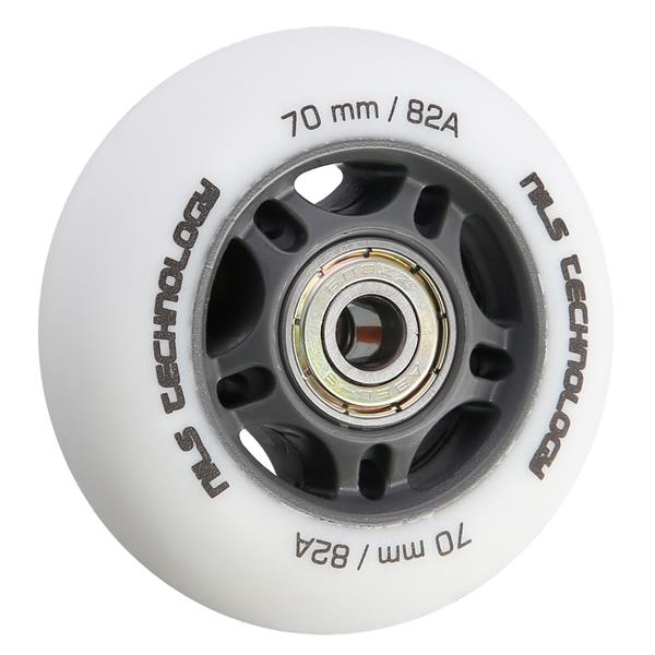 PU 70x24 82A WHITE MAT (4 szt.) + ABEC-9  (8 szt.) SET NILS EXTREME
