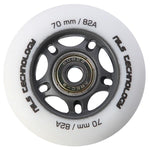 PU 70x24 82A WHITE MAT (4 szt.) + ABEC-9  (8 szt.) SET NILS EXTREME