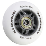 PU 72x24 82A WHITE MAT (4 szt.) + ABEC-9  (8 szt.) SET NILS EXTREME