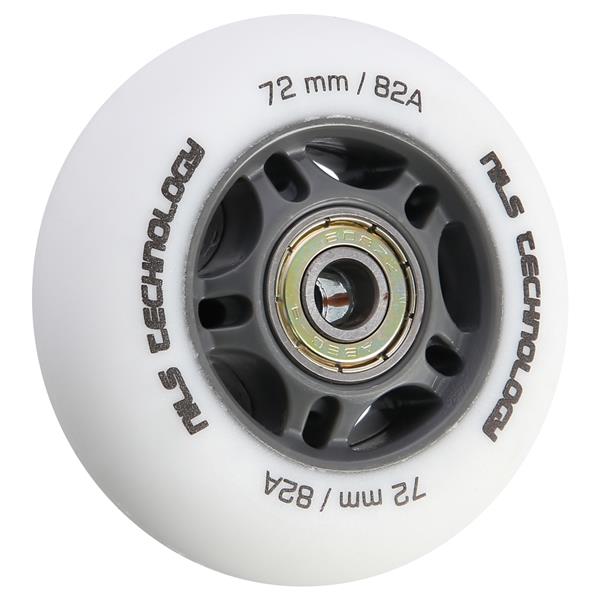 PU 72x24 82A WHITE MAT (4 szt.) + ABEC-9  (8 szt.) SET NILS EXTREME