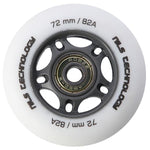 PU 72x24 82A WHITE MAT (4 szt.) + ABEC-9  (8 szt.) SET NILS EXTREME