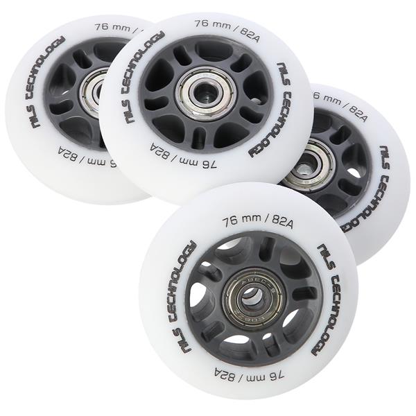 PU 76x24 82A WHITE MAT (4 szt.) + ABEC-9  (8 szt.) SET NILS EXTREME