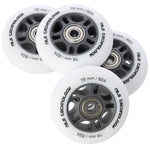 PU 76x24 82A WHITE MAT (4 szt.) + ABEC-9  (8 szt.) SET NILS EXTREME