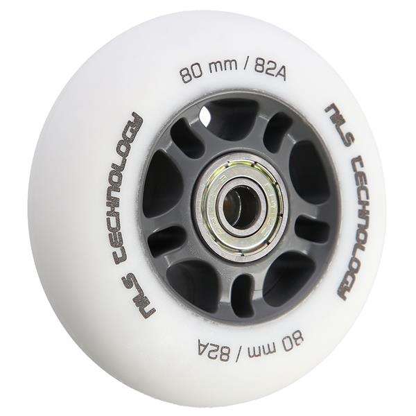 PU 80x24 82A WHITE MAT (4 szt.) + ABEC-9  (8 szt.) SET NILS EXTREME