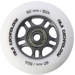 PU 80x24 82A WHITE MAT (4 szt.) + ABEC-9  (8 szt.) SET NILS EXTREME