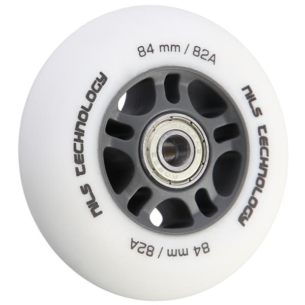 PU 84x24 82A WHITE MAT (4 szt.) + ABEC-9  (8 szt.) SET NILS EXTREME