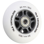 PU 84x24 82A WHITE MAT (4 szt.) + ABEC-9  (8 szt.) SET NILS EXTREME