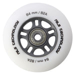 PU 84x24 82A WHITE MAT (4 szt.) + ABEC-9  (8 szt.) SET NILS EXTREME