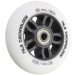 PU 90x24 82A WHITE MAT (4 szt.) + ABEC-9  (8 szt.) SET NILS EXTREME