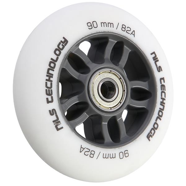 PU 90x24 82A WHITE MAT (4 szt.) + ABEC-9  (8 szt.) SET NILS EXTREME