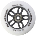 PU 90x24 82A WHITE MAT (4 szt.) + ABEC-9  (8 szt.) SET NILS EXTREME