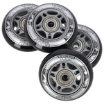 PU 70x24 82A BLACK N (4 szt.) + ABEC-9  (8 szt.) SET NILS EXTREME