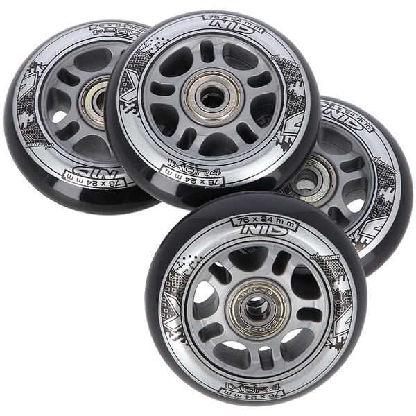 PU 76x24 82A BLACK N (4 szt.) + ABEC-9  (8 szt.) SET NILS EXTREME