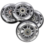 PU 80x24 82A BLACK N (4 szt.) + ABEC-9  (8 szt.) SET NILS EXTREME