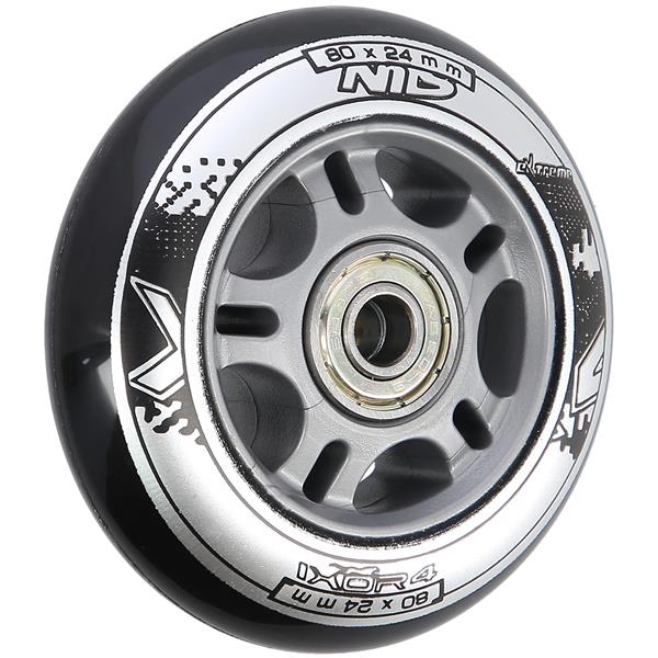 PU 80x24 82A BLACK N (4 szt.) + ABEC-9  (8 szt.) SET NILS EXTREME