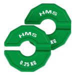Universālie svara diski TSN25 PLATE FOR STRENGTH AND FITNESS TRAINING OVERLAY TYPE 2 x 0.25 KG HMS