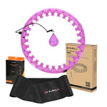 Komplekts HULA HOOP PLUS SIZE HHW12 VIOLET WITH WEIGHT HMS + WAIST SUPPORT BR163 BLACK