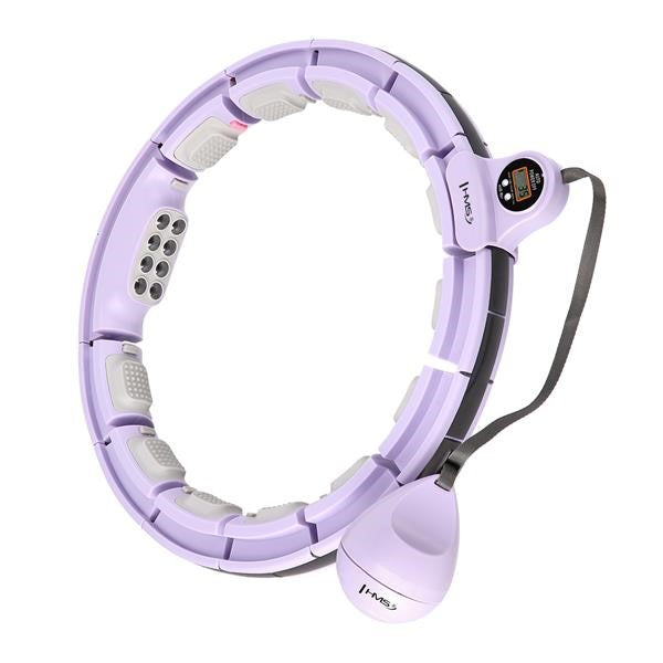 Vingrošanas aplis ar atsvaru HHM13 HULA HOOP VIOLET MAGNETIC WITH WEIGHT + COUNTER HMS