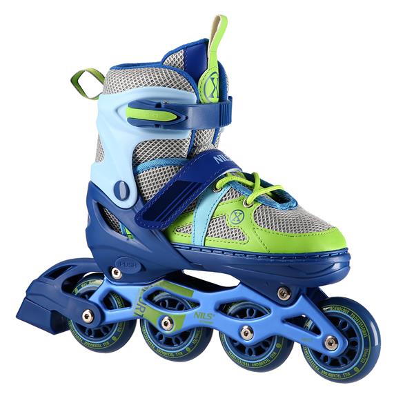 Skrituļslidas NJ1828A BLUE-GREEN SIZE L(39-42)  IN-LINE SKATES NILS EXTREME