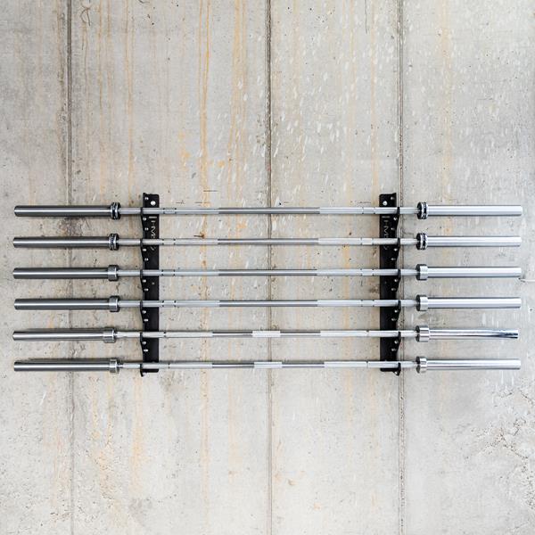 Statīvs svara stieņiem STR46 WALL MOUNTED OLIMPIC BARBELL RACK HMS