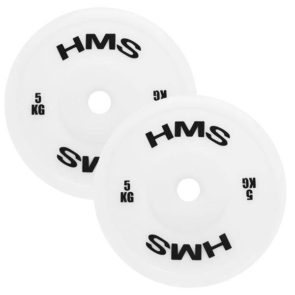 Svara diski TPP05 WHITE PE OLYMPIC PLATE 2 x 5.0 KG HMS