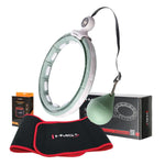 Komplekts HULA HOOP MAGNETIC GREEN HHM15 WITH WEIGHT + COUNTER HMS + WAIST SUPPORT BR163 RED