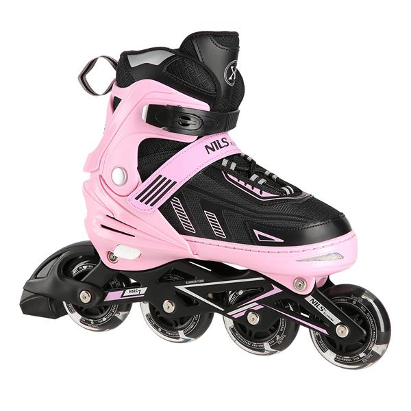 Skrituļslidas NA11230A PINK LED SIZE M(35-38) IN-LINE SKATES NILS EXTREME