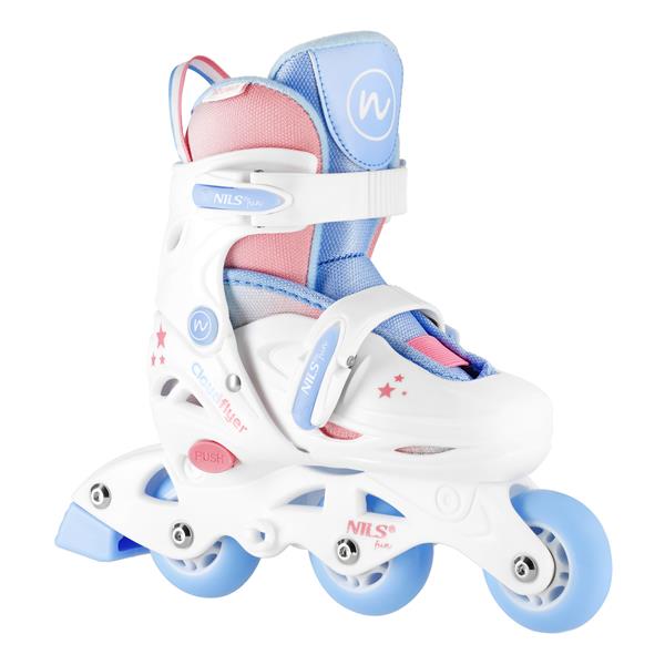 Skrituļslidas NJ1190 3IN1 SET INLINE/QUAD SKATES WHITE SIZE XS (26-29) NILS FUN