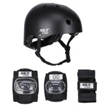 Komplekts MR290+H230 HELMET WITH PROTECTORS SET BLACK SIZE M NILS EXTREME