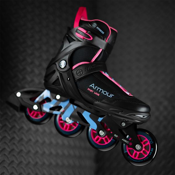Skrituļslidas NA22151 INLINE SKATES ARMOUR BLACK PINK SIZE 44  NILS EXTREME