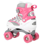 Skrituļslidas NQ1002 PINK-WHITE SIZE M (35-38)  ROLLER SKATES NILS EXTREME