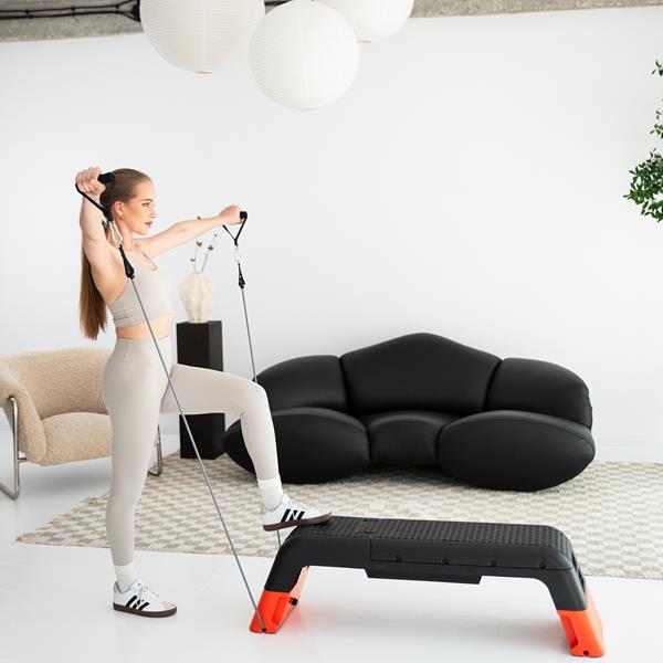 Stepa platforma AS009 PRO ADJUSTABLE AEROBIC STEP WITH BENCH FUNCTION COMMERCIAL HMS