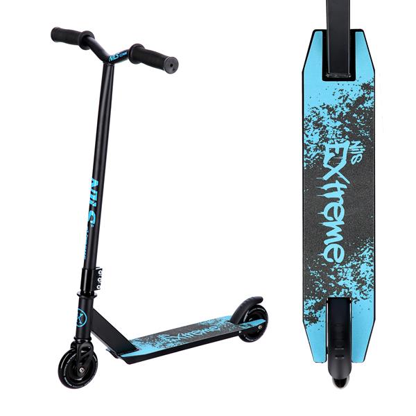 Triku skrejritenis HS138 BLACK-TURQUISE STUNT SCOOTER NILS EXTREME