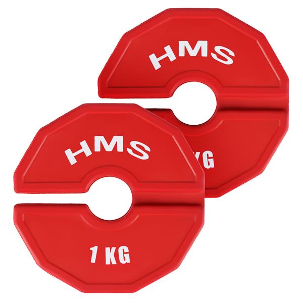 Universālie svara diski TSN100 PLATE FOR STRENGTH AND FITNESS TRAINING OVERLAY TYPE 2 x 1 KG HMS