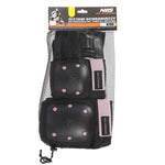 Elkoņu, ceļu un plaukstas sargi H709 SIZE M BLACK-PURPLE PROTECTORS SET NILS EXTREME