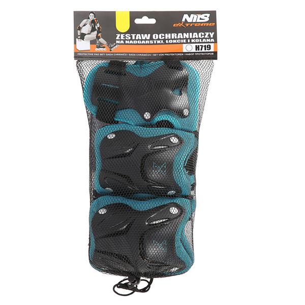 Elkoņu, ceļu un plaukstas sargi H719 BLUE SIZE S PROTECTORS SET NILS EXTREME