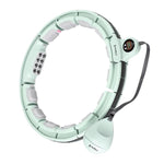 Vingrošanas aplis ar atsvaru HHM13 HULA HOOP GREEN MAGNETIC WITH WEIGHT + COUNTER HMS