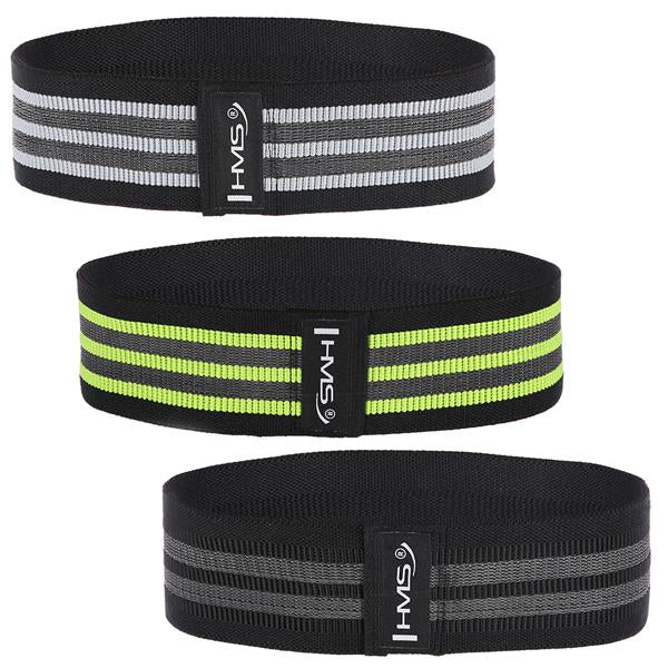 Auduma pretestības gumijas HB20 SET 3in1 HIP BAND HMS