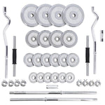 Hanteļu un svara stieņu komplekts STC55 CHROME čemodānā 55KG HMS (D24mm)