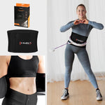 Komplekts SET HULA HOOP MAGNETIC WHITE/VIOLET HHM17 WITH WEIGHT + COUNTER HMS + WAIST SUPPORT BR163 RED