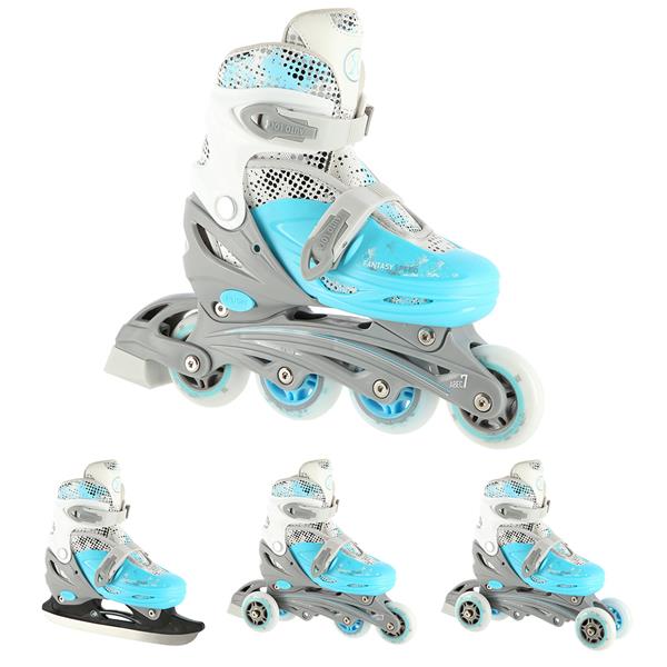 Skrituļslidas / Slidas NH18331  SET 4in1 BLUE SIZE M (35-38) NILS EXTREME