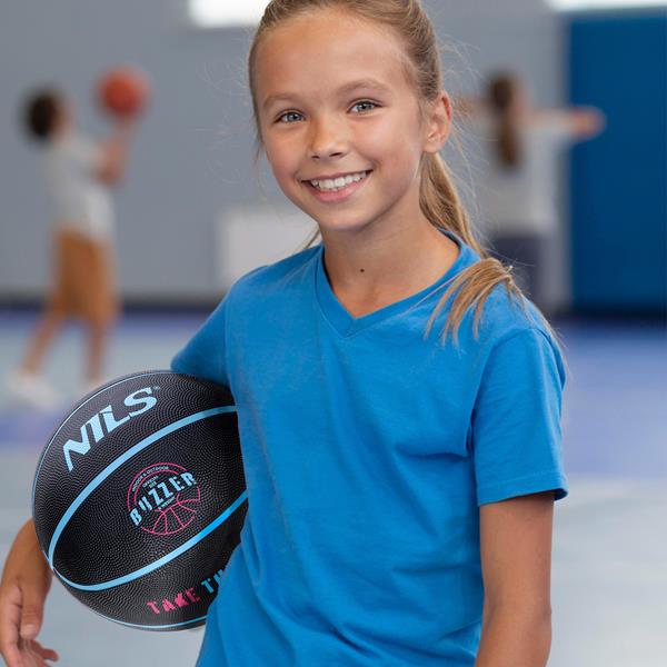Basketbola bumba NPK251 BASKETBALL BLACK BUZZER 5 NILS