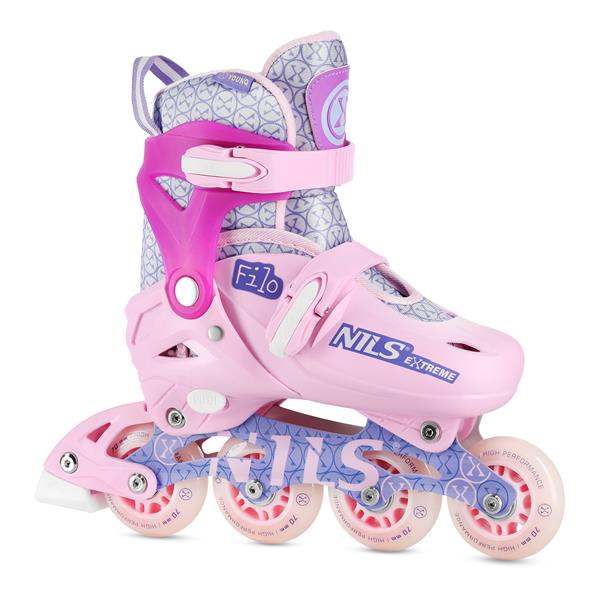 Regulējamas skrituļslidas NA13102 IN-LINE SKATES  FILO PINK SIZE XS(26-29) NILS EXTREME