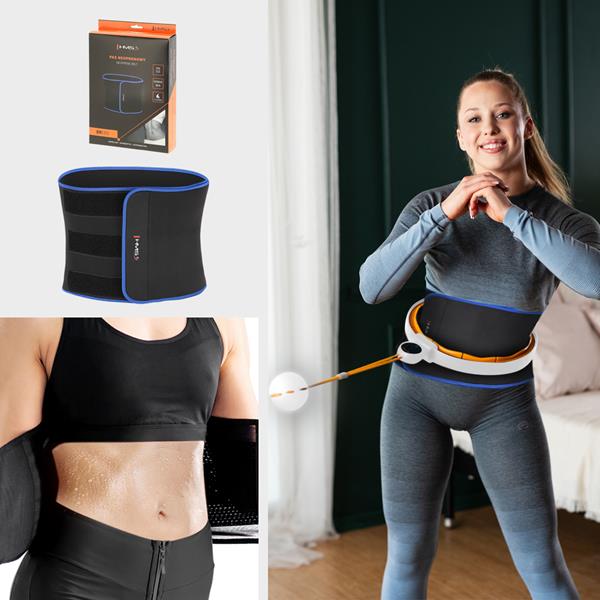 Komplekts SET HULA HOOP MAGNETIC WHITE/ORANGE HHM21 WITH WEIGHT + COUNTER HMS + SLIMMING BELT BR1313