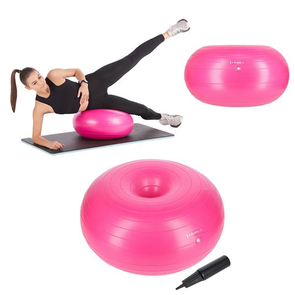 Vingrošanas bumba YD04N PINK GYMNASTIC DONUT BALL HMS