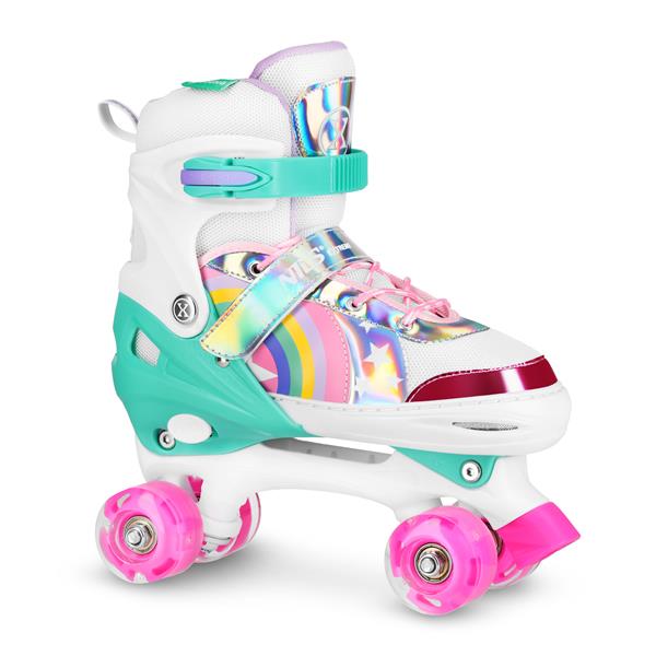 Skrituļslidas NQ0187 LED ROLLER SKATES RAINBOW SIZE. L(39-41) NILS EXTREME